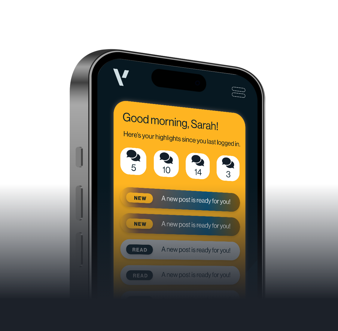 Keystone app mock-up on iPhone